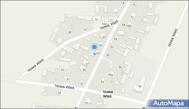 Nowa Wieś, Nowa Wieś, 58, mapa Nowa Wieś