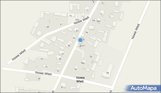 Nowa Wieś, Nowa Wieś, 60, mapa Nowa Wieś
