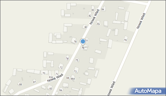 Nowa Wieś, Nowa Wieś, 76, mapa Nowa Wieś
