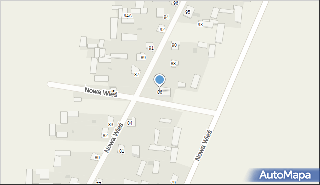 Nowa Wieś, Nowa Wieś, 86, mapa Nowa Wieś