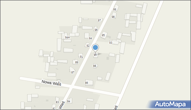 Nowa Wieś, Nowa Wieś, 90, mapa Nowa Wieś