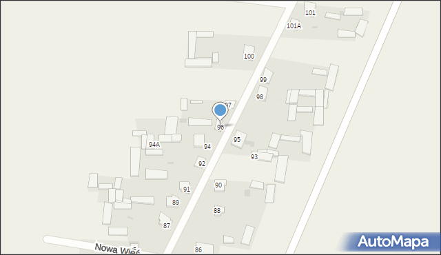Nowa Wieś, Nowa Wieś, 96, mapa Nowa Wieś