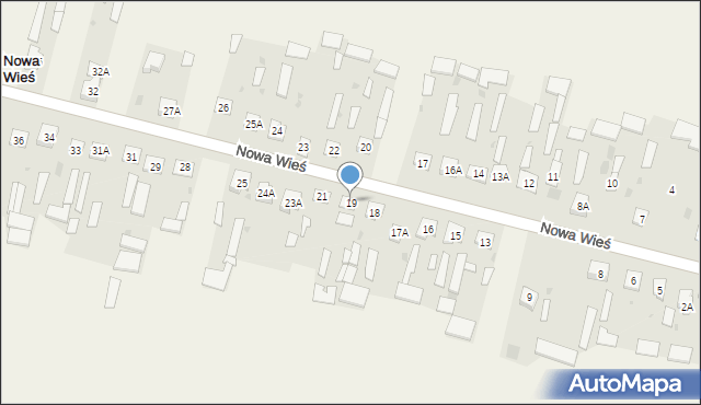 Nowa Wieś, Nowa Wieś, 19, mapa Nowa Wieś