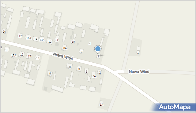 Nowa Wieś, Nowa Wieś, 3, mapa Nowa Wieś