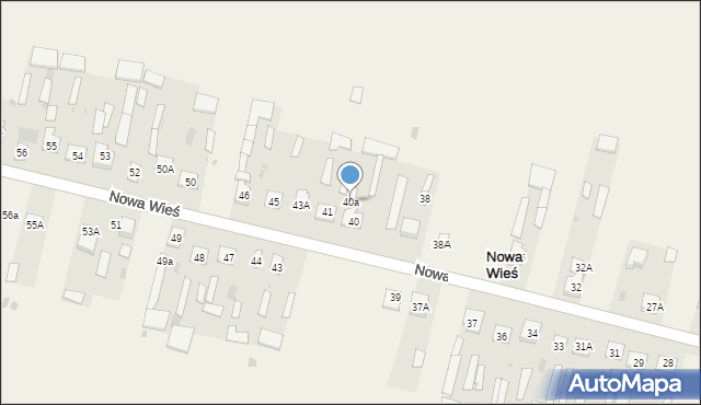Nowa Wieś, Nowa Wieś, 40a, mapa Nowa Wieś