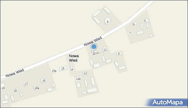 Nowa Wieś, Nowa Wieś, 12, mapa Nowa Wieś