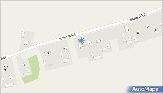 Nowa Wieś, Nowa Wieś, 22, mapa Nowa Wieś