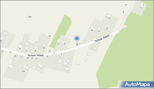 Nowa Wieś, Nowa Wieś, 18, mapa Nowa Wieś