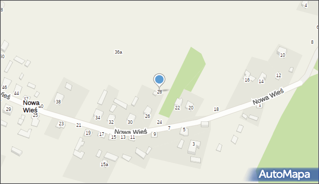 Nowa Wieś, Nowa Wieś, 28, mapa Nowa Wieś