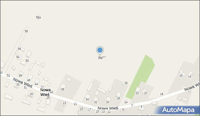 Nowa Wieś, Nowa Wieś, 36a, mapa Nowa Wieś