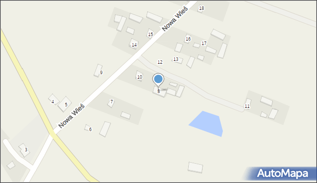 Nowa Wieś, Nowa Wieś, 8, mapa Nowa Wieś