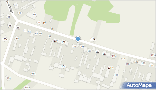 Nowa Wieś, Nowa Wieś, 107, mapa Nowa Wieś