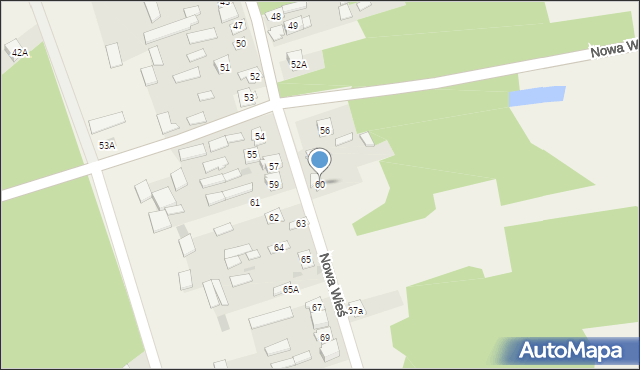 Nowa Wieś, Nowa Wieś, 60, mapa Nowa Wieś