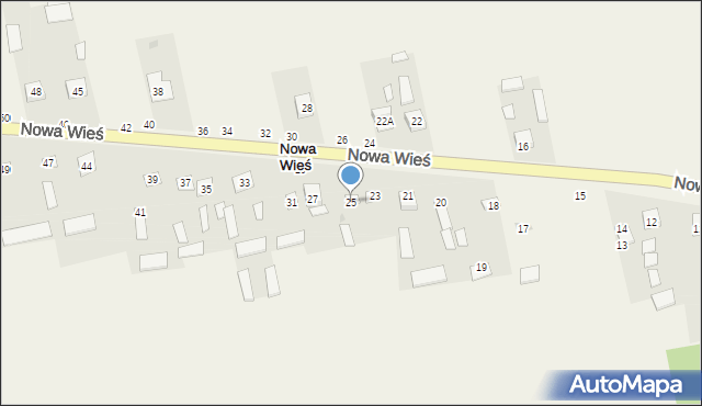 Nowa Wieś, Nowa Wieś, 25, mapa Nowa Wieś