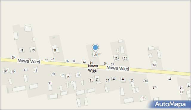 Nowa Wieś, Nowa Wieś, 28, mapa Nowa Wieś