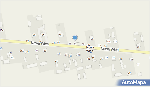 Nowa Wieś, Nowa Wieś, 34, mapa Nowa Wieś