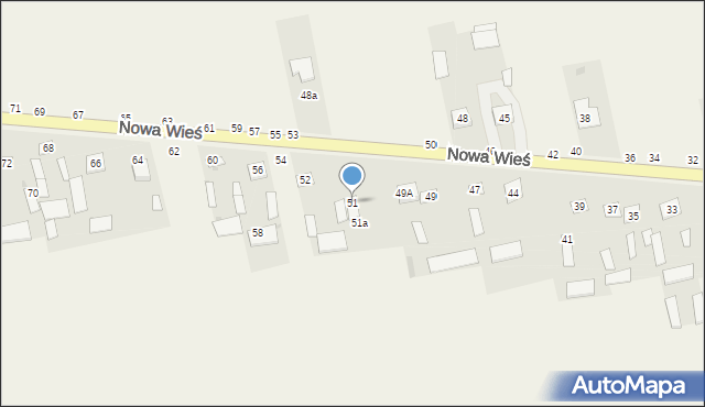 Nowa Wieś, Nowa Wieś, 51, mapa Nowa Wieś