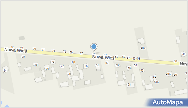 Nowa Wieś, Nowa Wieś, 65, mapa Nowa Wieś