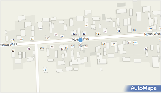 Nowa Wieś, Nowa Wieś, 59, mapa Nowa Wieś
