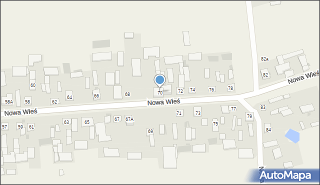 Nowa Wieś, Nowa Wieś, 70, mapa Nowa Wieś