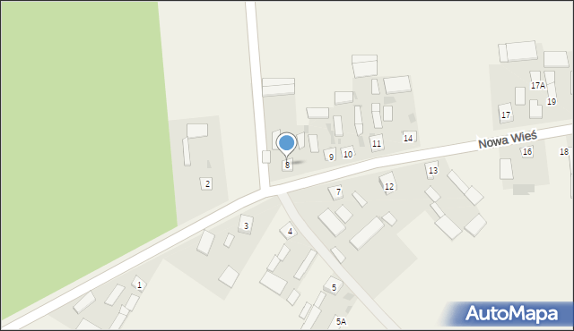 Nowa Wieś, Nowa Wieś, 8, mapa Nowa Wieś