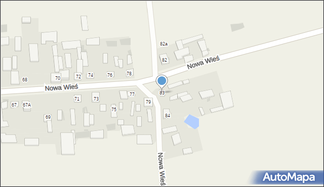 Nowa Wieś, Nowa Wieś, 83, mapa Nowa Wieś