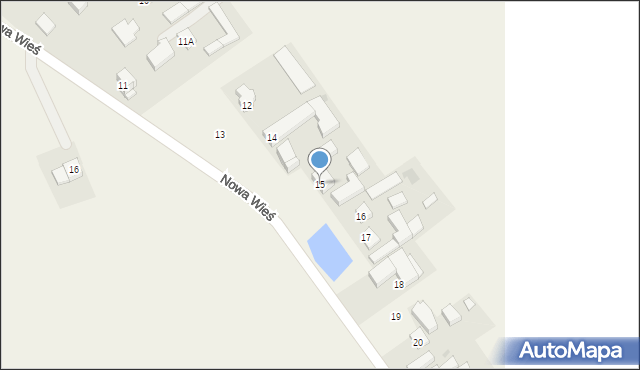 Nowa Wieś, Nowa Wieś, 15, mapa Nowa Wieś