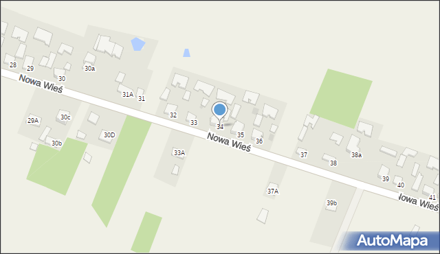 Nowa Wieś, Nowa Wieś, 34, mapa Nowa Wieś