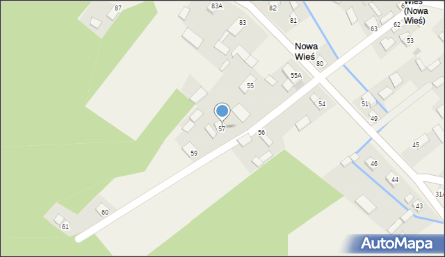 Nowa Wieś, Nowa Wieś, 57, mapa Nowa Wieś