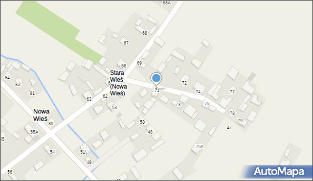Nowa Wieś, Nowa Wieś, 71, mapa Nowa Wieś
