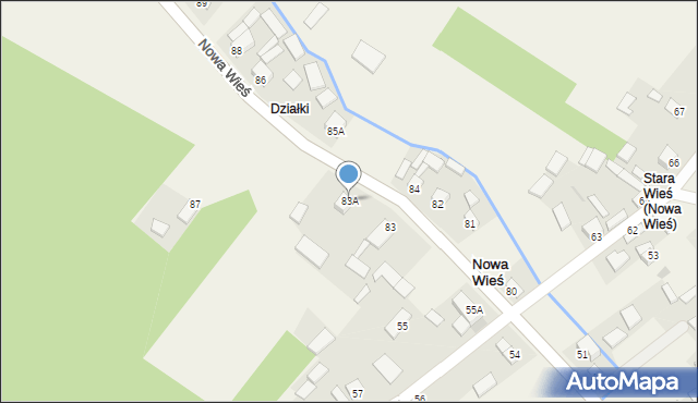 Nowa Wieś, Nowa Wieś, 83A, mapa Nowa Wieś