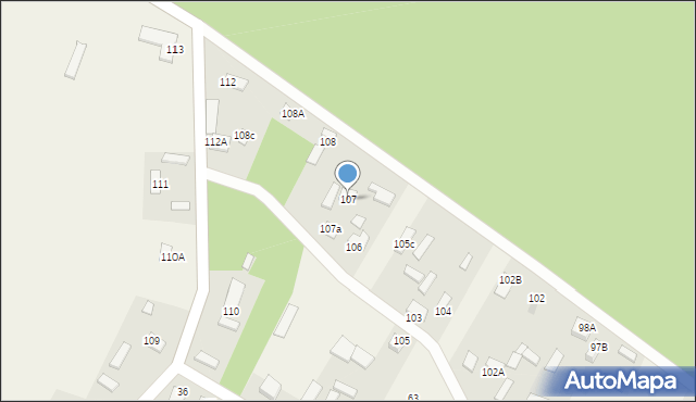 Nowa Wieś, Nowa Wieś, 107, mapa Nowa Wieś