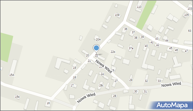 Nowa Wieś, Nowa Wieś, 22, mapa Nowa Wieś