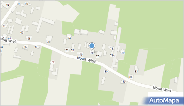Nowa Wieś, Nowa Wieś, 76, mapa Nowa Wieś