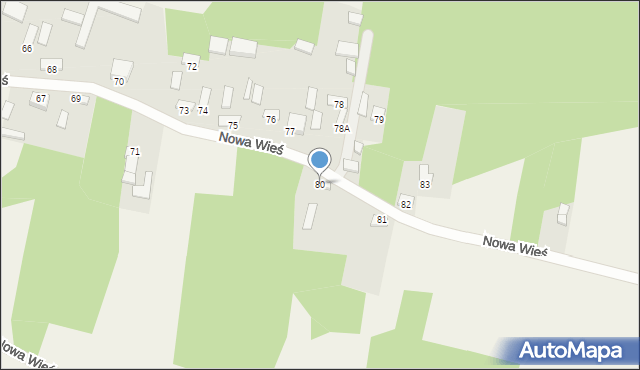 Nowa Wieś, Nowa Wieś, 80, mapa Nowa Wieś