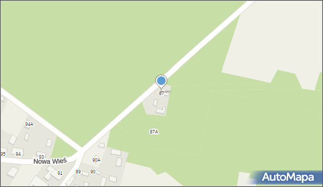 Nowa Wieś, Nowa Wieś, 87, mapa Nowa Wieś