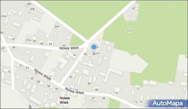 Nowa Wieś, Nowa Wieś, 90, mapa Nowa Wieś