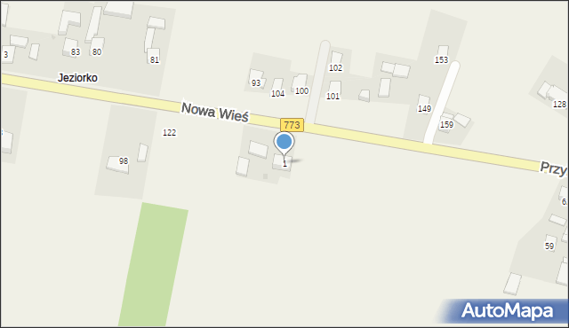 Nowa Wieś, Nowa Wieś, 1, mapa Nowa Wieś