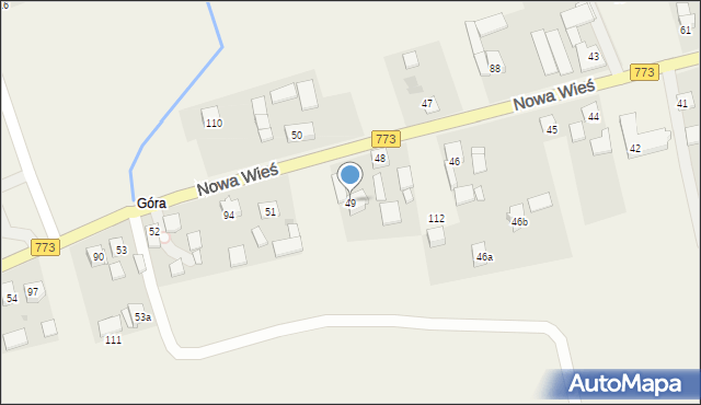 Nowa Wieś, Nowa Wieś, 49, mapa Nowa Wieś