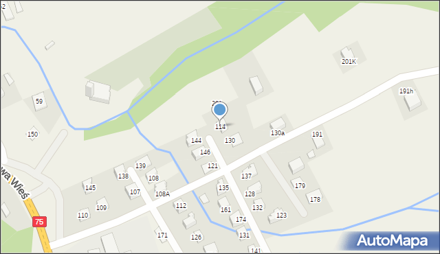 Nowa Wieś, Nowa Wieś, 114, mapa Nowa Wieś