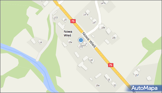 Nowa Wieś, Nowa Wieś, 122, mapa Nowa Wieś