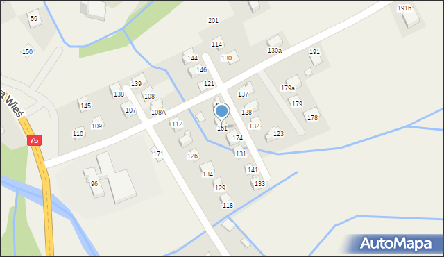 Nowa Wieś, Nowa Wieś, 161, mapa Nowa Wieś