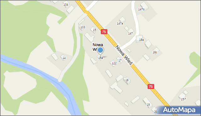 Nowa Wieś, Nowa Wieś, 16a, mapa Nowa Wieś