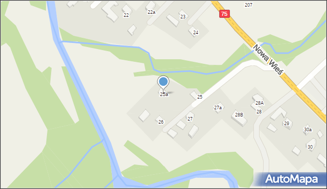 Nowa Wieś, Nowa Wieś, 25a, mapa Nowa Wieś