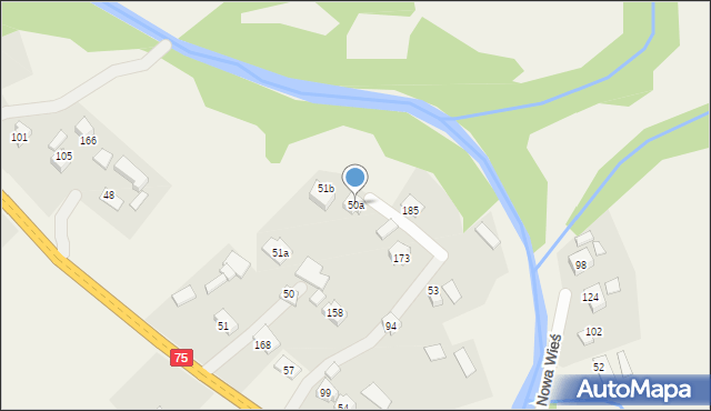 Nowa Wieś, Nowa Wieś, 50a, mapa Nowa Wieś