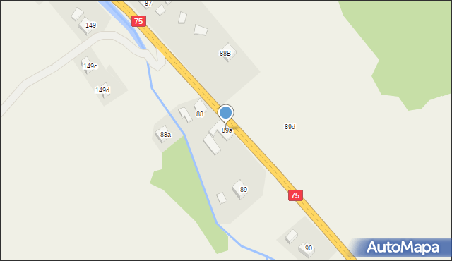 Nowa Wieś, Nowa Wieś, 89a, mapa Nowa Wieś