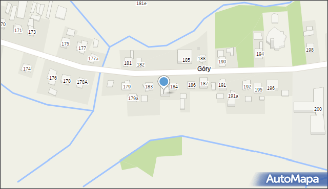 Nowa Wieś, Nowa Wieś, 184a, mapa Nowa Wieś