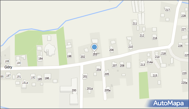 Nowa Wieś, Nowa Wieś, 203, mapa Nowa Wieś
