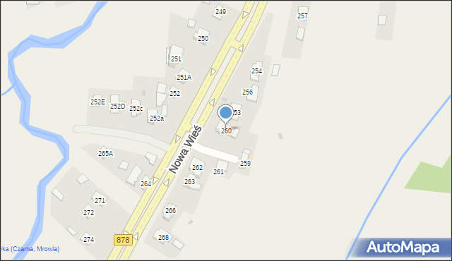 Nowa Wieś, Nowa Wieś, 260, mapa Nowa Wieś