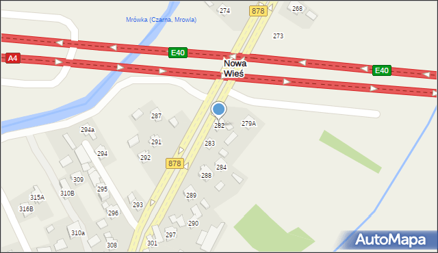 Nowa Wieś, Nowa Wieś, 282, mapa Nowa Wieś